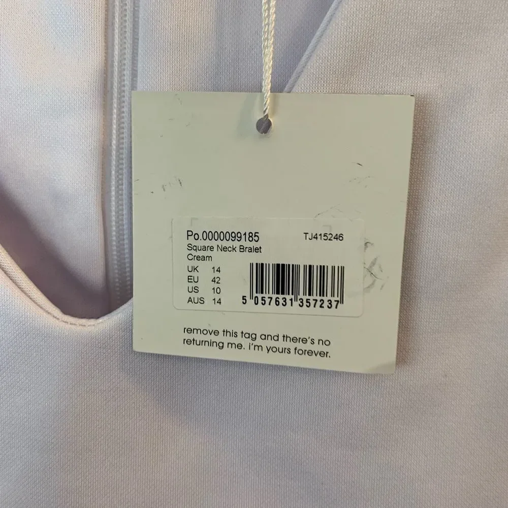 Missguided Square Neck Cream Bralette